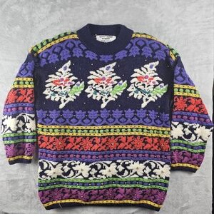 Kitty Hawk By Vivian Wang Vintage Sweater Multicolor Women's Size 2x Long Sleeve